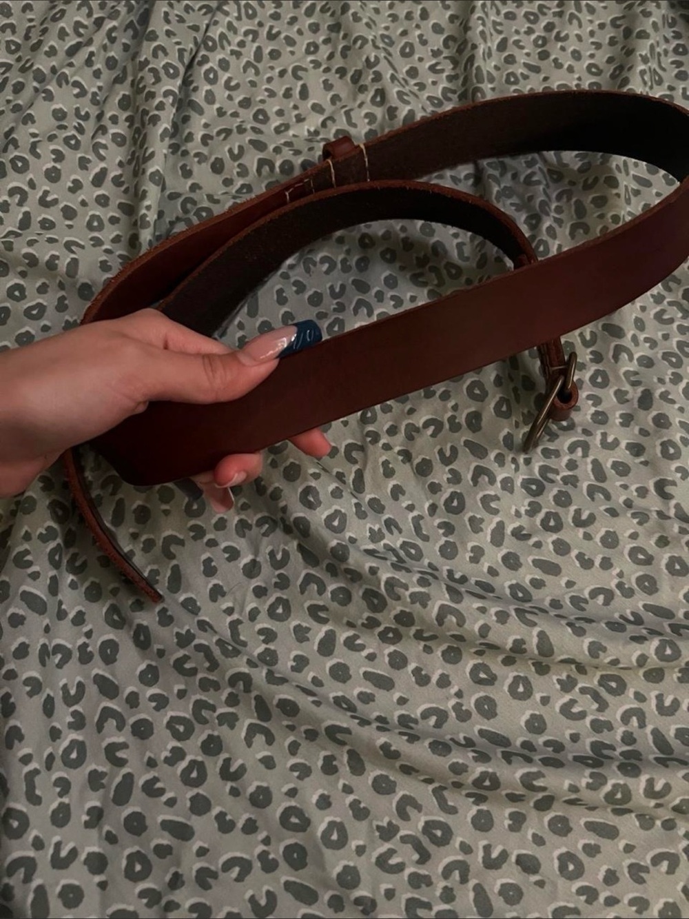 Ralph Laurens Brown Leather Men's Belt